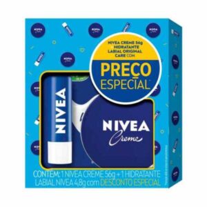 15366336044-4005900910523.jpg Kit Nivea Creme Com 56g + Hidratante Labial Original Com 4,8g