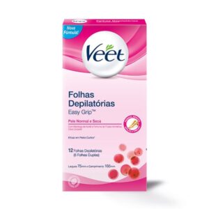 Folha Depilatória Veet Easy-Gelwax Pele Normal Com 12 Unidades