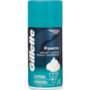 Espuma de Barbear Gillette Foamy Sensitive Skin Com 175g