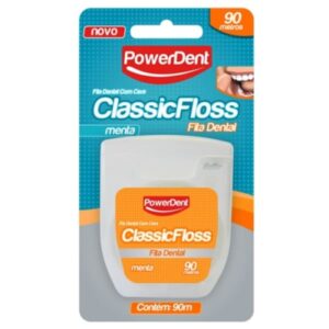 Fita Dental Powerdent Classic Menta Com 90 Metros
