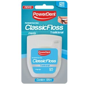 Fio Dental Powerdent Classic Floss Tradicional Com 125 Metros Unidade