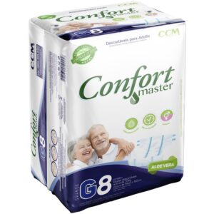 Fraldas Geriátrica Confort Master Tamanho G Com 8 Unidades