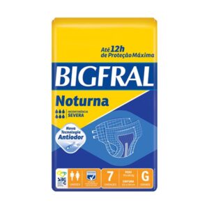 15366336715-7896012801895.jpg Fralda Bigfral Derma Plus Noturna Tamanho G Com 7 Unidades