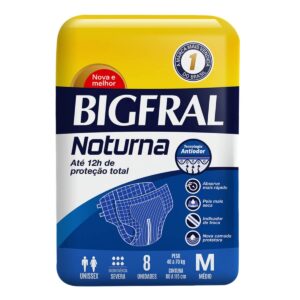 15366336725-7896012801888.jpg Fralda Bigfral Derma Plus Noturna Tamanho M Com 8 Unidades