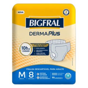 Fralda Geriátrica Bigfral Plus Tamanho M Com 08 Unidades