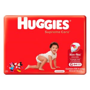 Fralda Huggies Supreme Care Hiper G Com 64 Unidades