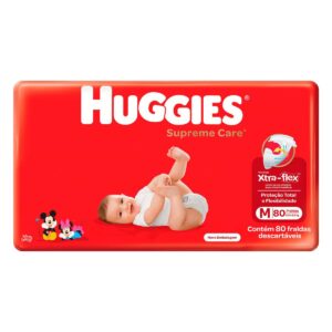 Fralda Huggies Supreme Care Hiper M Com 80 Unidades