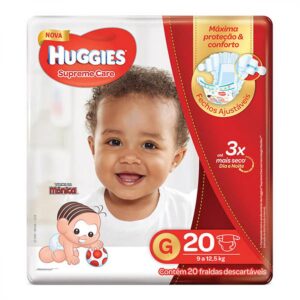 Fralda Huggies Supreme Care Jumbo G Com 20 Unidades
