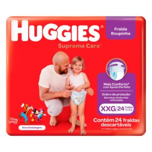 Fralda Huggies Supreme Care Roupinha Mega XXG Com 24 Unidades