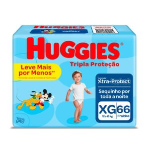 15366336837-7896007549276.jpg Fralda Huggies Tripla Proteção Hiper XG Com 66 Unidades