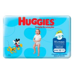 15366336848-7896007550234.jpg Fralda Huggies Tripla Proteção Jumbinho XXG Com 12 Unidades