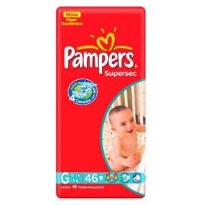 Fralda Pampers Básica Hiper Tamanho G Com 46 Unidades