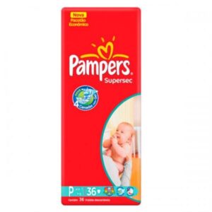 Fralda Pampers Básica Pacotão Tamanho P Com 36 Unidades