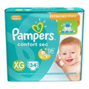 Fralda Pampers Confort Sec Tamanho XG Com 34 Unidades