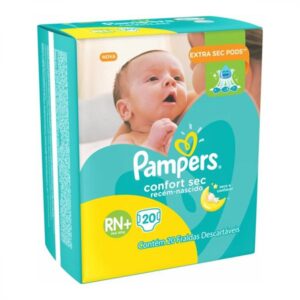 Fralda Pampers Confortsec Tamanho RN Com 20 Unidades