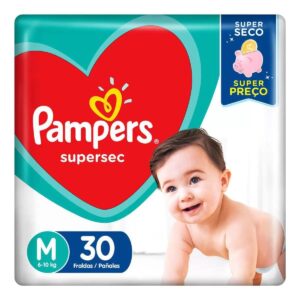 15366337040-7500435132725.jpg Fralda Pampers Supersec Tamanho M Com 30 Unidades