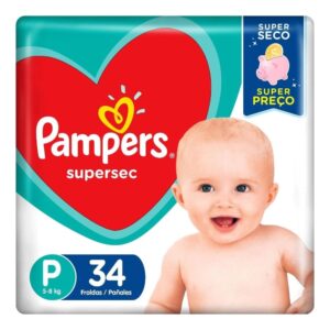 15366337050-7500435132718.jpg Fralda Pampers Supersec Tamanho P Com 34 Unidades