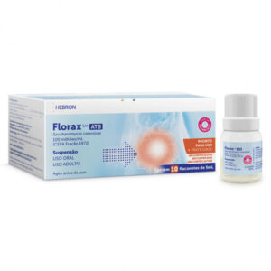 Florax SM ATB 100milhões/ml Adulto Framboesa Com 10 Flaconetes de 5ml Cada Hebron