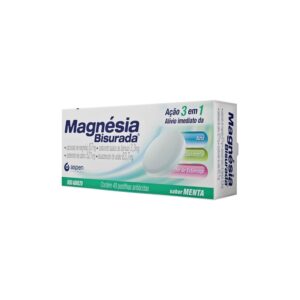 15366337405-7895858017439.jpg Magnésia Bisurada Sabor Menta Com 40 Pastilhas Mastigáveis Aspen Pharma