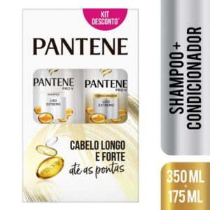 15366337569-7ccecfc4b6dc19c9a1d56be3b0d75ac8-1.jpg Kit Pantene Liso Extremo Shampo 350ml + Condicionador 175ml