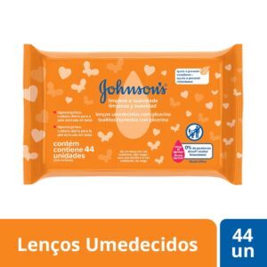 Lenço Umedecido Johnsons Baby Limpeza Suave Com 44 Unidades