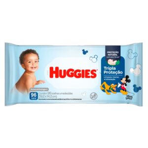 Lenço Umedecido Huggies Tripla Proteção Com 96 Unidades