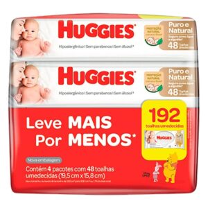 Lenço Umedecido Huggies Recém-Nascido Com 192 Unidades