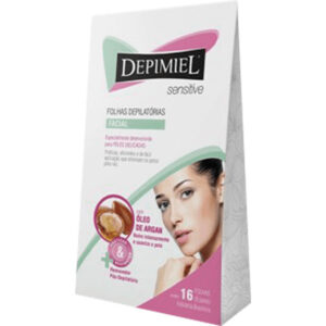 Folha Depilatória Facial Depimiel Sensitive Com 16 Unidades