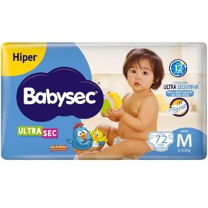 Fralda Babysec Hiper Tamanho M Com 80 Unidades
