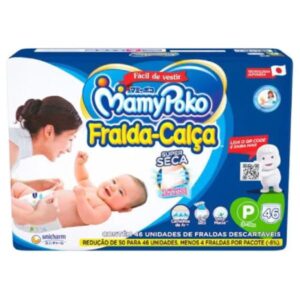 Fralda Calça MamyPoko Dia e Noite Tamanho P Com 46 Unidades