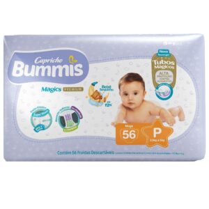 Fralda Capricho Bummis Premium Mega Tamanho P Com 56 Unidades