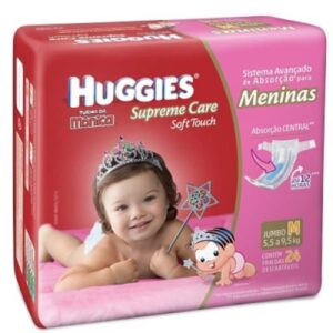 15366338804-7896007546251.jpg Fralda Huggies Supreme Care Soft Touch Jumbo Meninas Com 24 Unidades