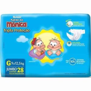 15366338840-7896007547623.jpg Fralda Huggies Tripla Proteção Jumbo Tamanho G Com 28 Unidades