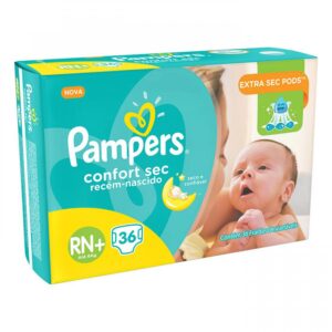 Fralda Pampers Confort Sec RN+ Com 36 Unidades
