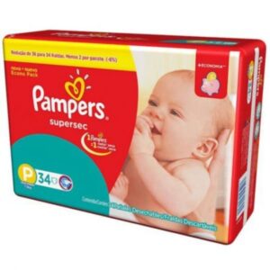 15366339244-7506339391305.jpg Fralda Pampers Supersec Tamanho P Com 34 Unidades