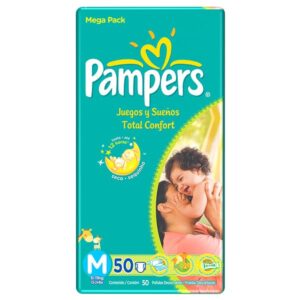 Fralda Pampers Total Confort Mega Tamanho M Com 50 Unidades