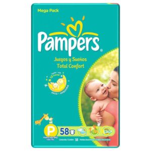 Fralda Pampers Total Confort Mega Tamanho P Com 58 Unidades