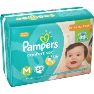 Fralda Pampers Total Confort Tamanho M Com 24 Unidades