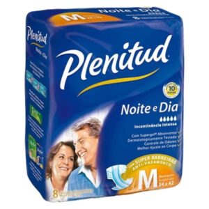 Fralda Plenitud Dia e Noite Tamanho M Com 8 Unidades