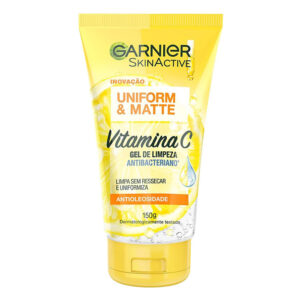 Gel de Limpeza Facial Antibacteriano Garnier Uniform e Matte Vitamina C Com 150g