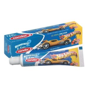Gel Dental Infantil Com Flúor Hot Wheels Sabor Morango Com 50g
