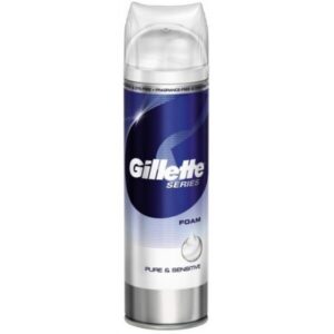 Espuma de Barbear Gillette Mach3 Sensitive Pureza e Suavidade Com 245g