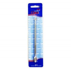Espátula Dupla Para Cuticula Inox Santa Clara Ref-135 Unidade