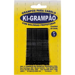 Grampos para Cabelo Ki-Grampão Preto Nº07 Com 20 Unidades