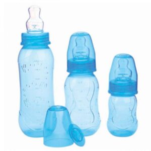 Kit Mamadeira Kuka Aquarela Azul Com Bico Universal Com 3 Unidades