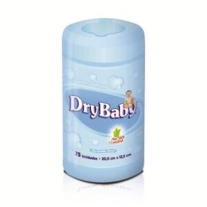Lenço Umedecido Dry Baby Azul Com 75 Unidades