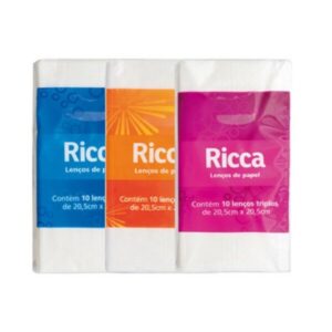 Lenço de Papel Ricca Com 10 Unidades