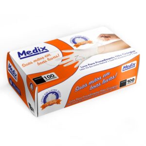 15366341995-7898947170039.jpg Luvas de Latex Medix Tamanho Média Com 100 Unidades
