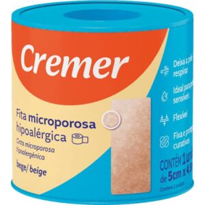 Fita Microporosa Cremer Bege 5cm x 4,5m Unidade