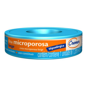 Fita Microporosa Cremer Hipoalérgica Bege 1,2cm X 4,5m Unidade